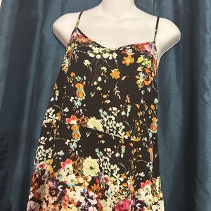 Olive & Oak Floral Maxi Dress - Black and Multicolor